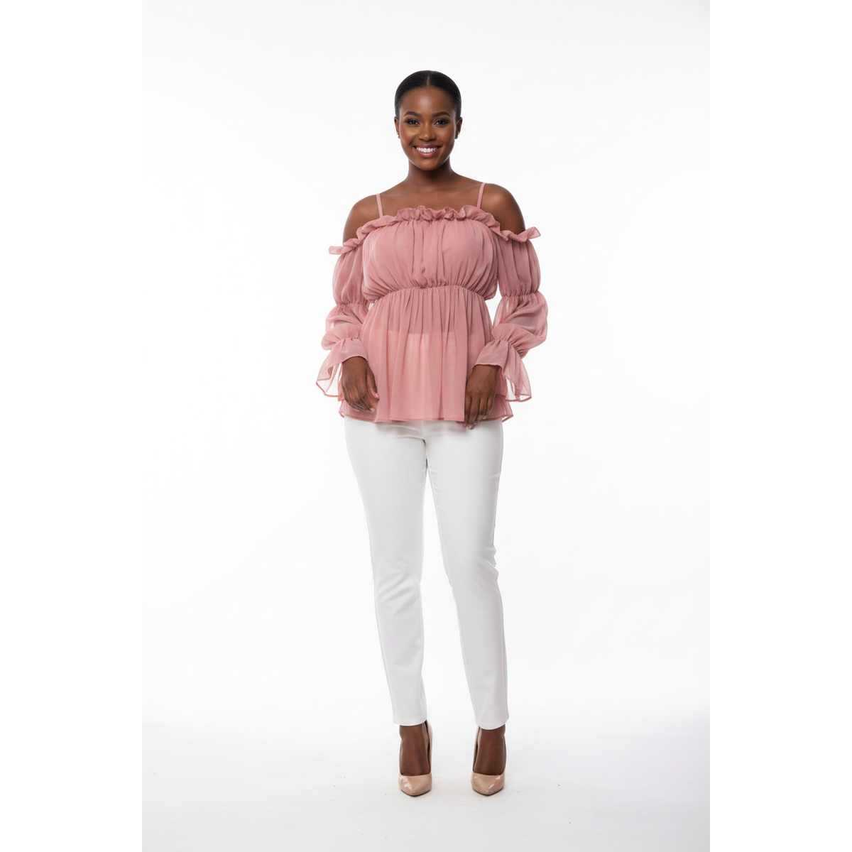 Long Sleeve Off Shoulder Blouse