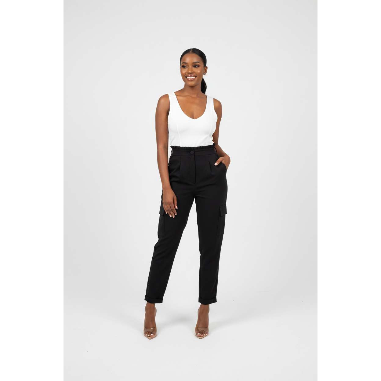 Side Pocket High Waisted Skinny pants