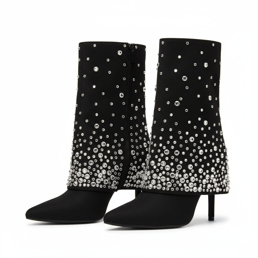 Vintage Glitter Heel Shoes.