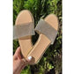 Rhinestone Open Toe Comfort Slippers.