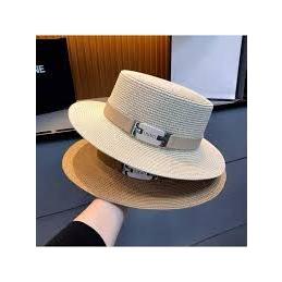 Belt Décor Sun Protection Straw Hat For Vacation.