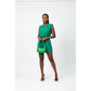 Shoulder Pad Top and Short Pants set.