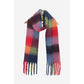 Multi-Color Fringe-Trimmed Blanket Scarf