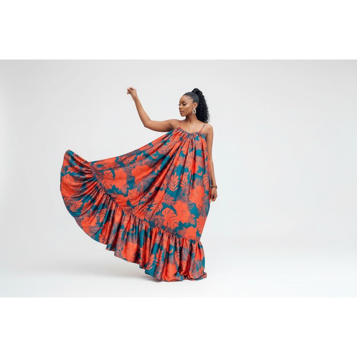 Floral Printed Maxi Dress.