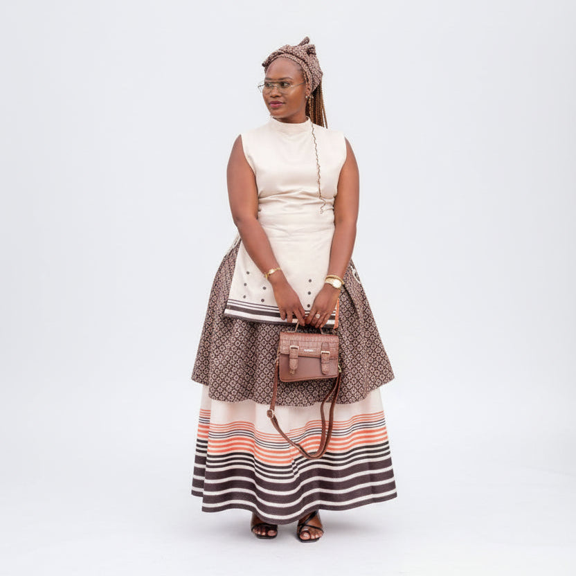 Multi-Color African Sleeveless Maxi Dress