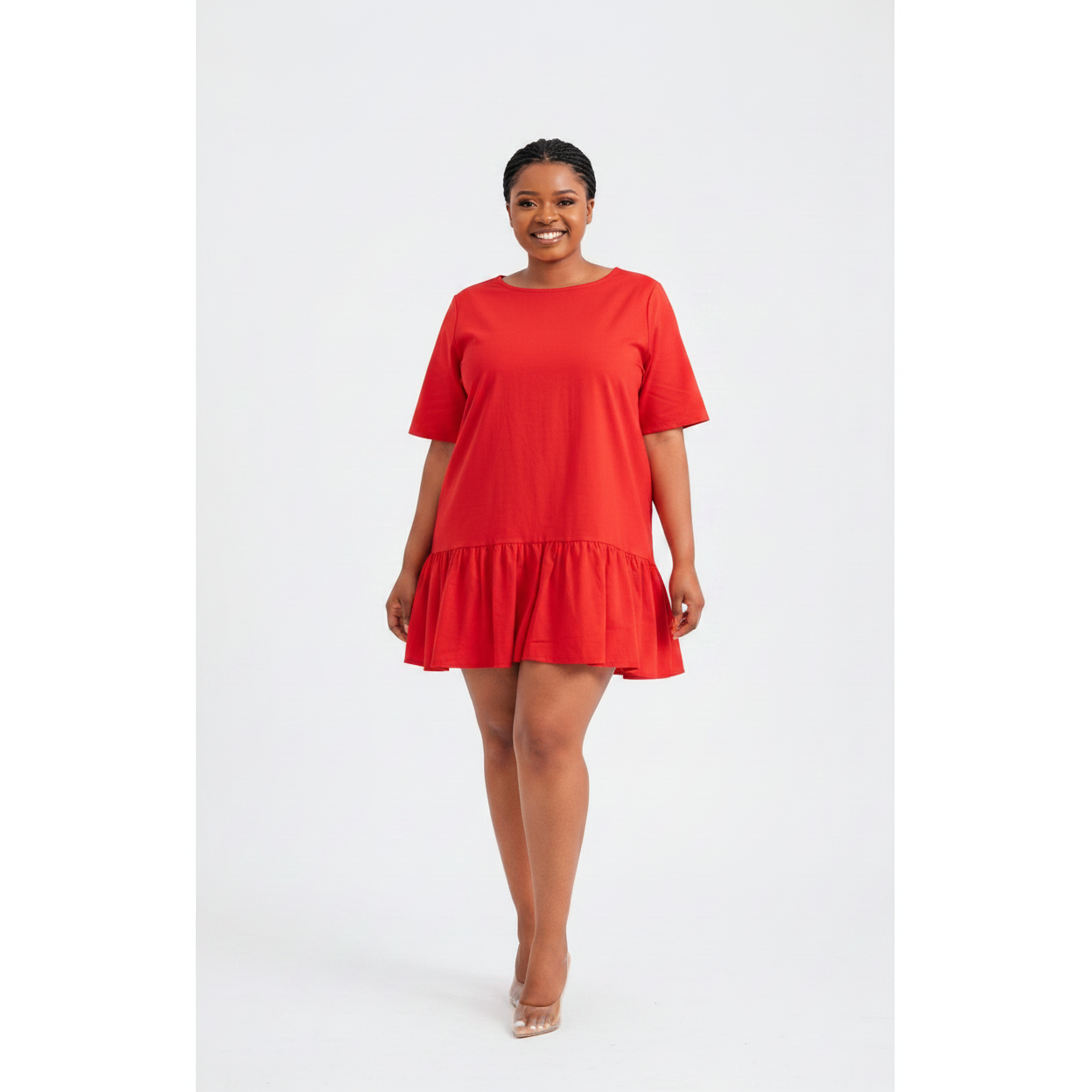 Amanda Round Neck Mini Dress 