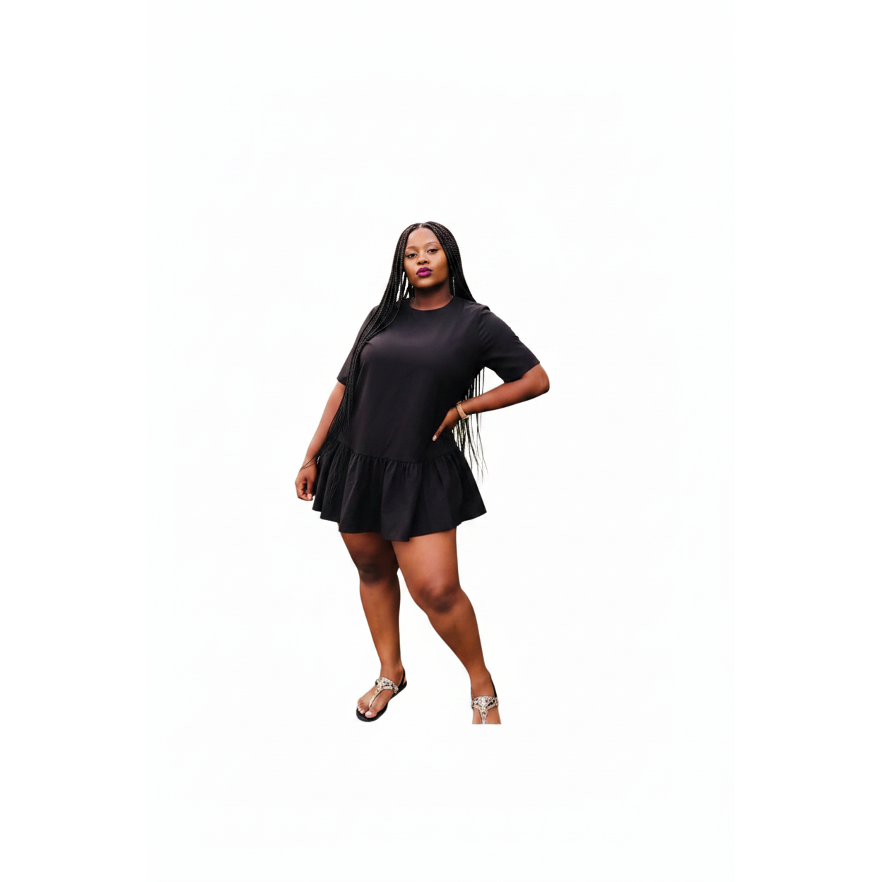 Amanda Round Neck Mini Dress 