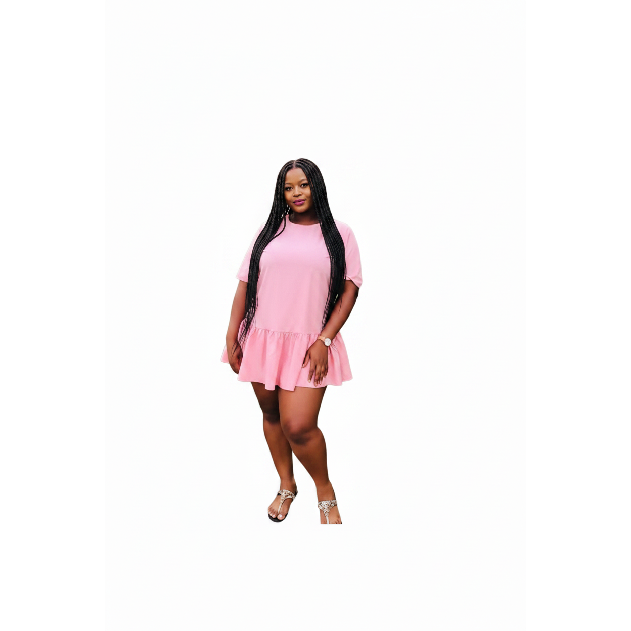 Amanda Round Neck Mini Dress 