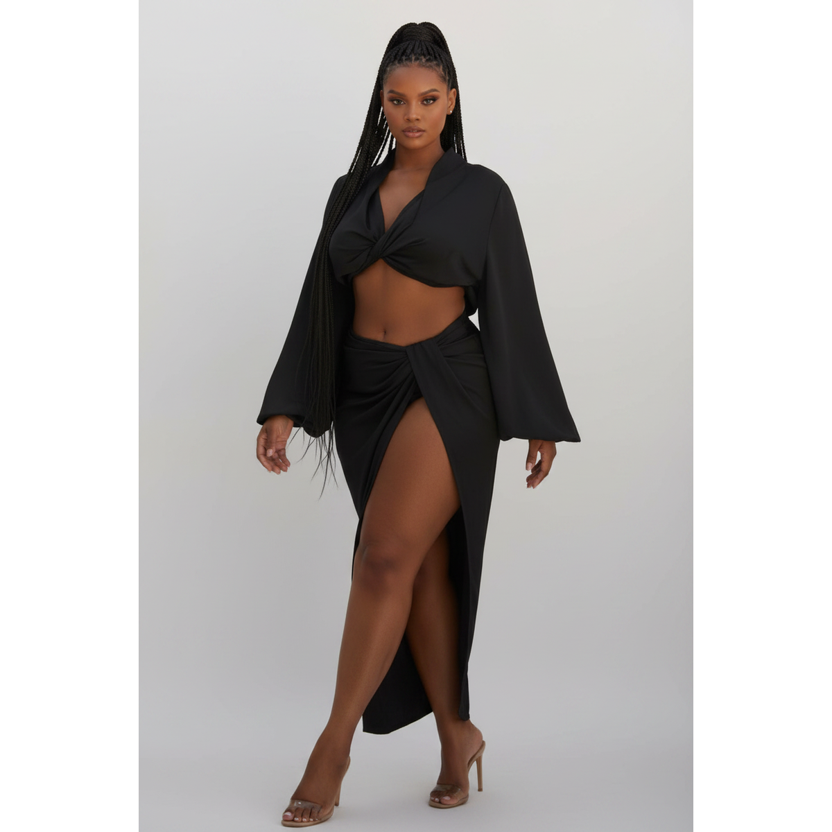 Silky Satin Twin Set