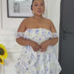Off-Shoulder Floral Ruffled Maxi Dress
