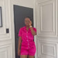 Short Silk Pajamas Set