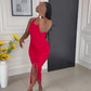 Hollow Out Sleeveless Bodycon Summer Dress