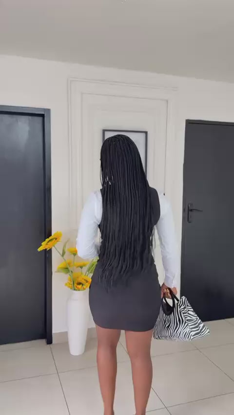 Women's Formal Black and White 2 Piece Set