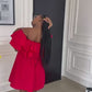 Plus Size Floral Ruffle Bubbles Dress