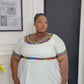 Plus Size South African Print Maxi Dress