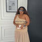 Single Shoulder Strap Sheer Chiffon Dress