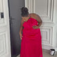 Elegant Satin Halter Neck Maxi Dress