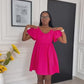 Sexy V-Neck Pleated Midi Dress