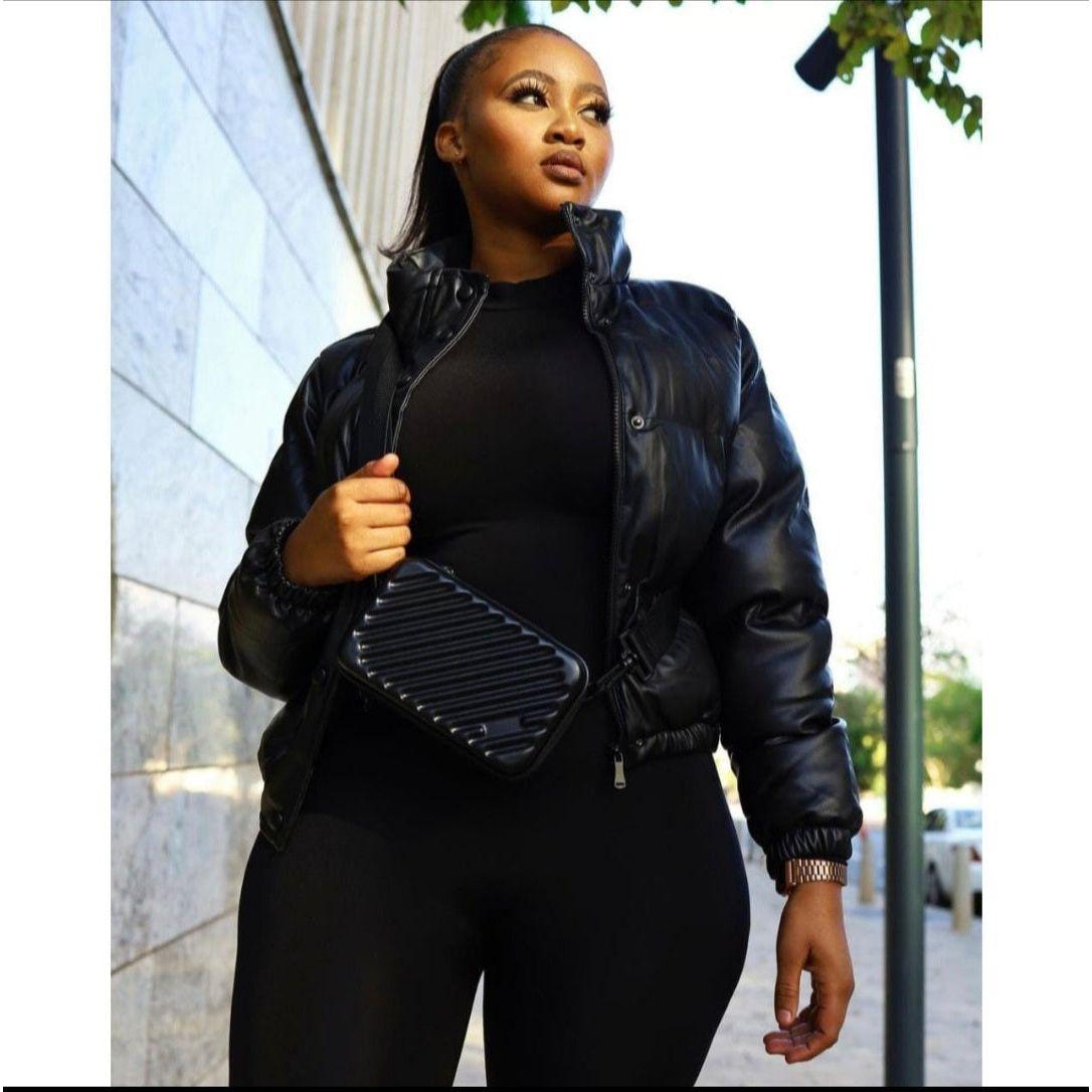 Solid Color Long Sleeve Zipper Front Casual Padded Coat