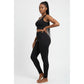 women's black thermal leggings with a high-waist fit.