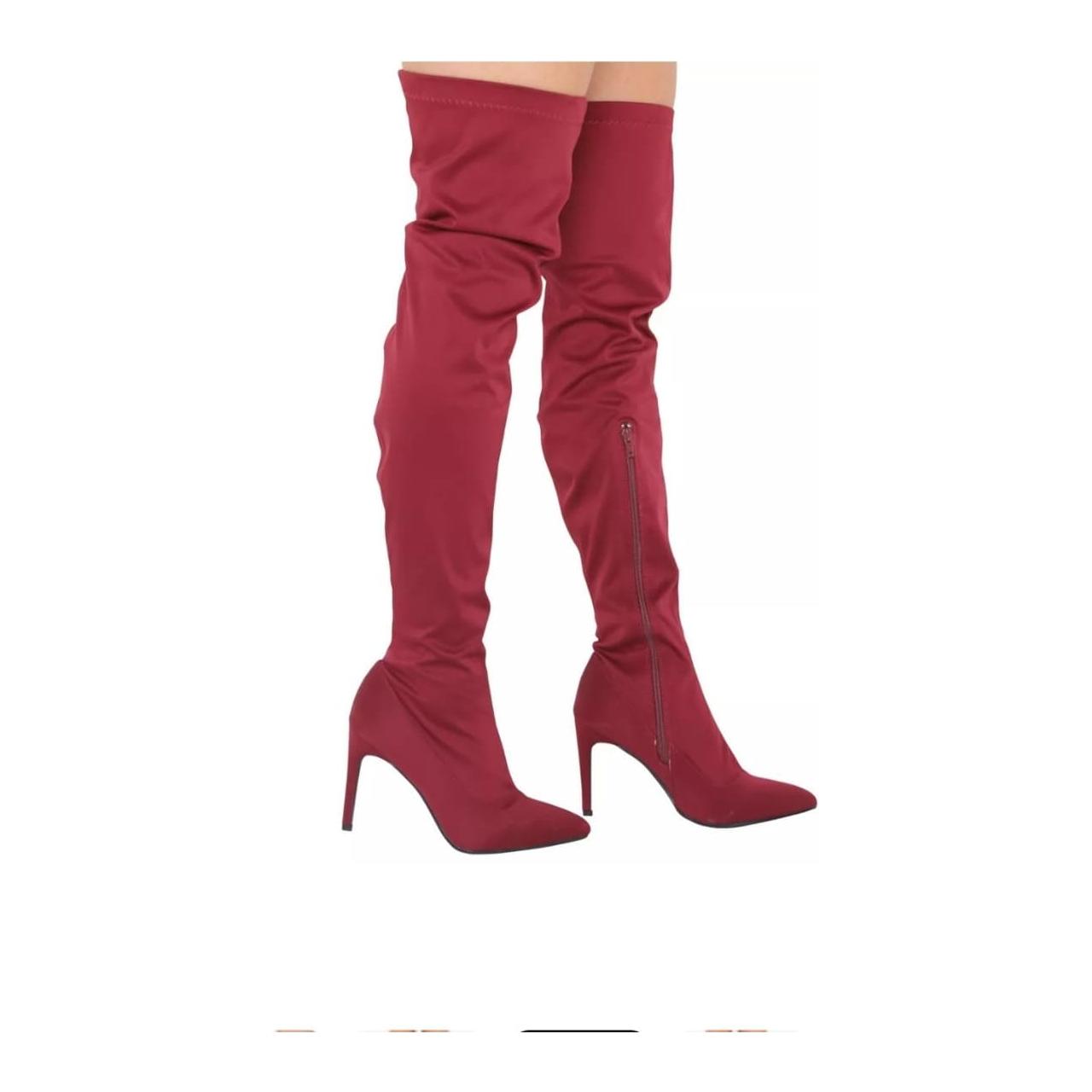 Pointed Toe Thigh High Boots
