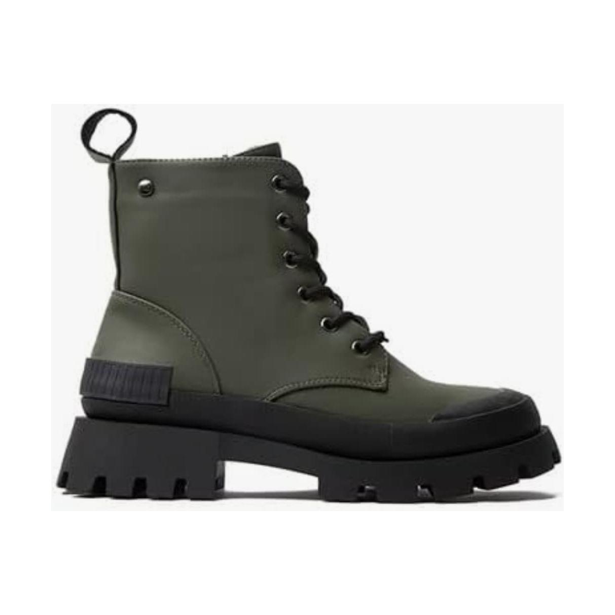 Lace-Up Zipper Leather Boots