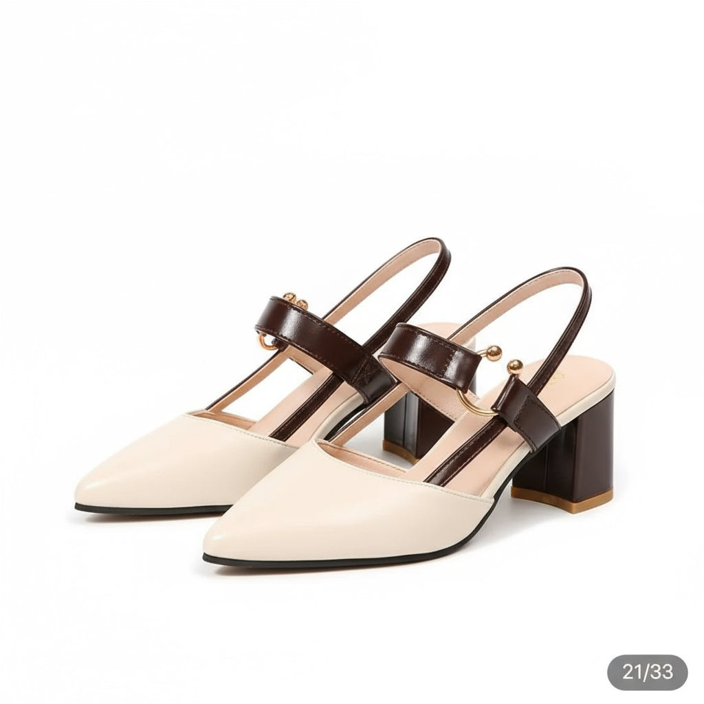 Versatile Pointed Toe Slip-On Comfort Thick Heel Pumps