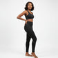 women's black thermal leggings with a high-waist fit.