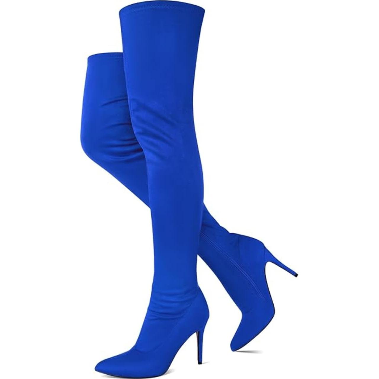 Pointed Toe Thigh High Boots