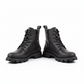 Lace-Up Zipper Leather Boots
