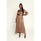 Sleeve Black Abaya Kaftan Belted Cloak Dress