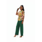 Multicolor Printed Sleeve Knot Side Top & Pants.