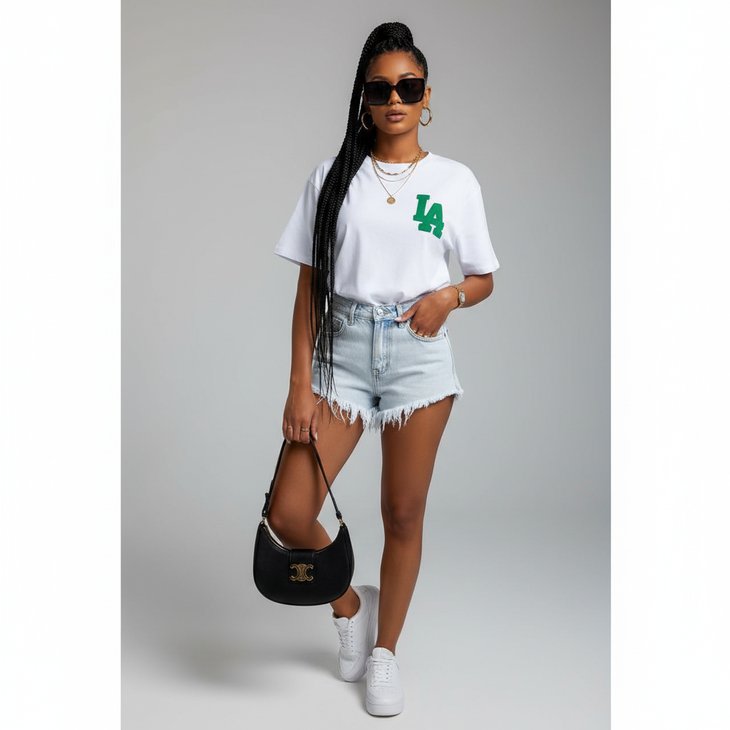 Printed Top Oversized Drop Shoulder Short Sleeve T Shirt