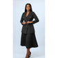 Plus Lapel Neck Blazer & Pleated Skirt 2 Piece Set