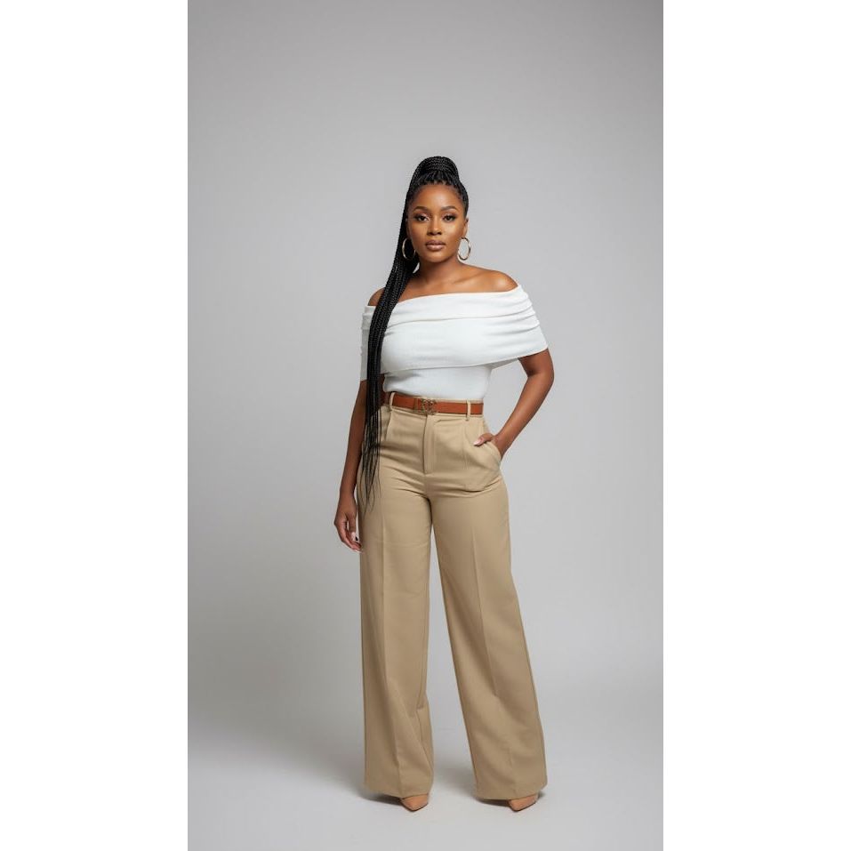 High Waist Pleated Loose Fit Trousers Suitable For Work And Casual Wear