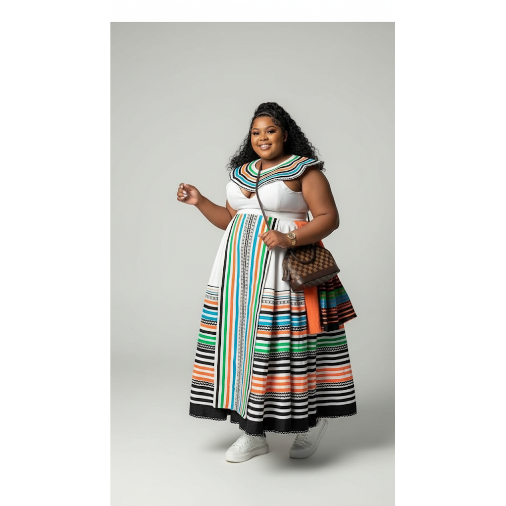 African Traditional Gown Pleated Platted Dress
