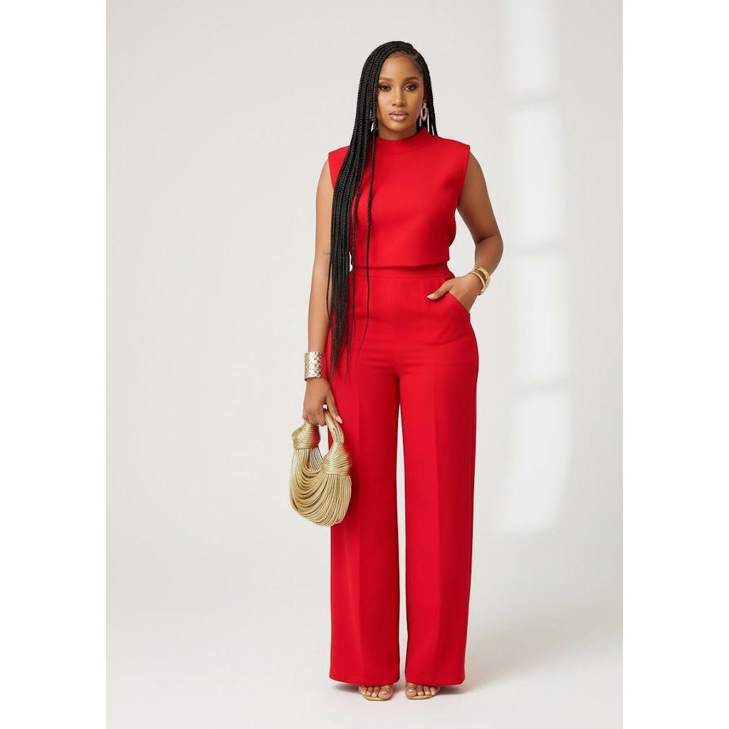 Elegant Daily Solid Color Sweet Round Sleeveless 2 Piece Set