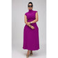 Chic Solid Color High Neck Style Maxi Dress