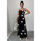 Summer Floral Long Elegant Spaghetti Strap Bodycon Dress