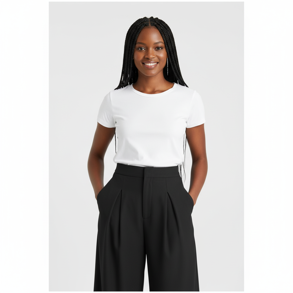 Solid Color Wide Leg Two-Button Pleated Long Casual Pants