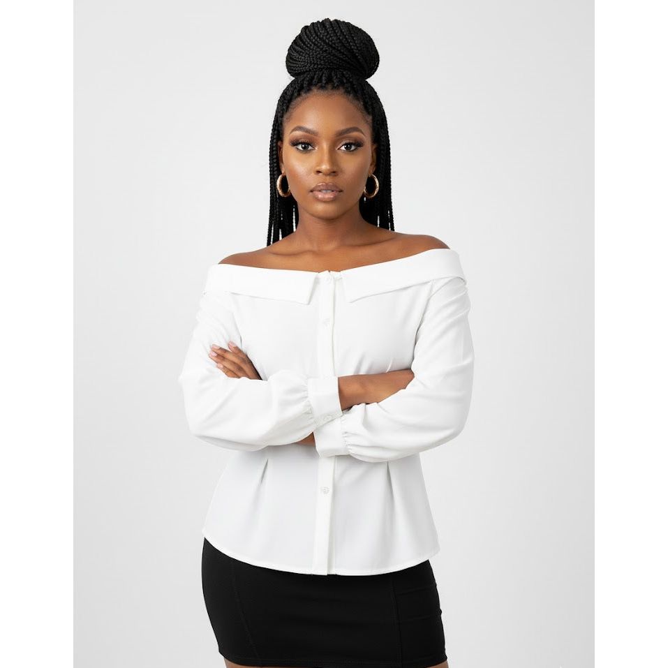 Off-The-Shoulder Puff Sleeve Cinched Waist Blouse