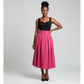 High waisted satin beltes umbrella skirt