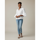 Plain Color Puff Sleeve Cropped Shirt
