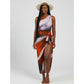 One Shoulder Swimsuit with Matching Sarong Cover-Up Set