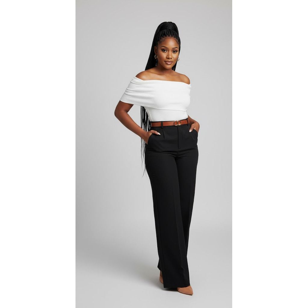 High Waist Pleated Loose Fit Trousers Suitable For Work And Casual Wear