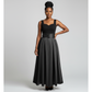 High waisted satin beltes umbrella skirt