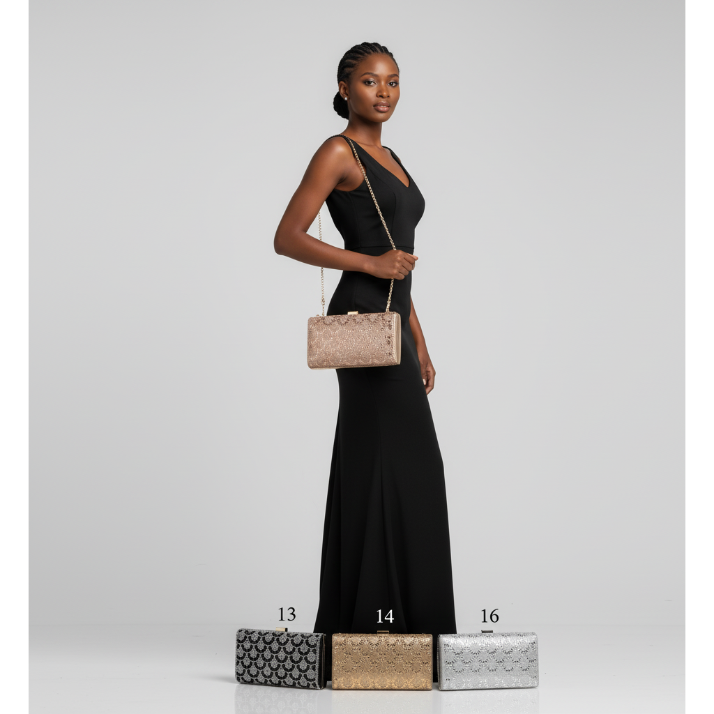 Transfigure Satin Envelope Clutch Handbag