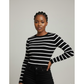 Women's Striped Knitted Long Sleeve Top