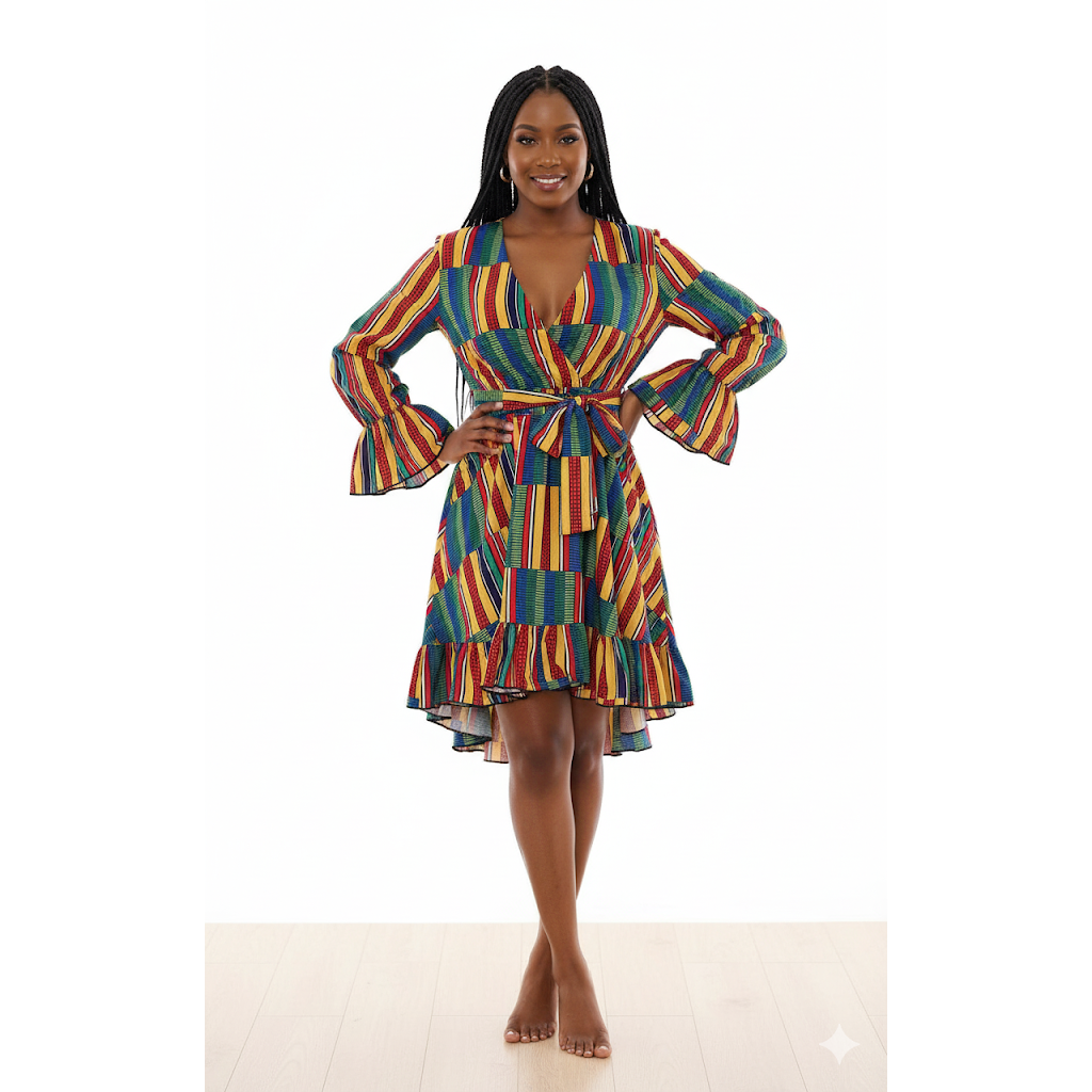 Stunning Fashion Colourful Attire Mini Dress