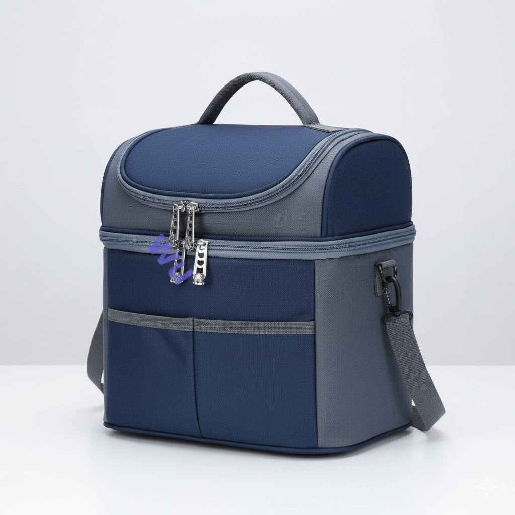 Stylish Handle Thermal Insulated And Cooler Lunch Bag